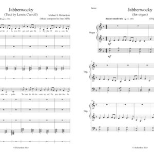 Jabberwocky (Original & Solo Organ Versions)